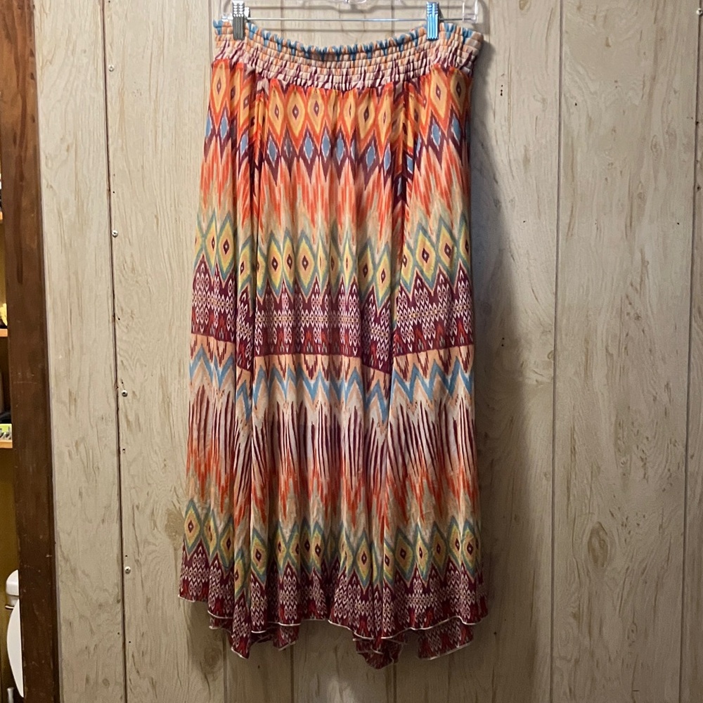 Native American pattern skirt.